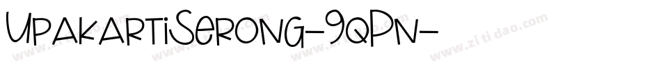 UpakartiSerong-9qPn字体转换