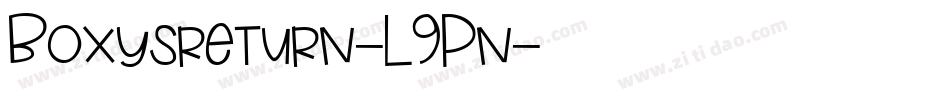 Boxysreturn-L9Pn字体转换