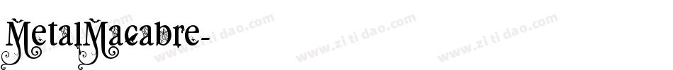 MetalMacabre字体转换