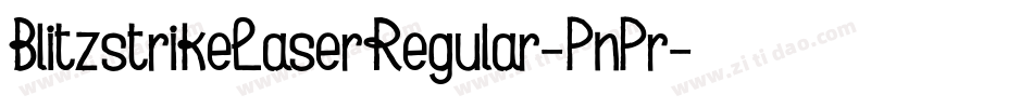 BlitzstrikeLaserRegular-PnPr字体转换