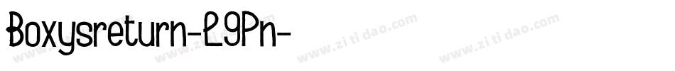 Boxysreturn-L9Pn字体转换