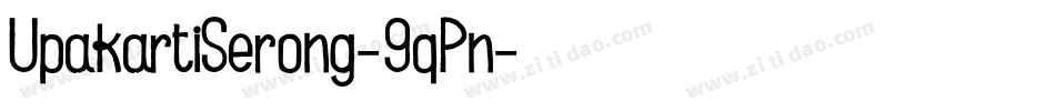 UpakartiSerong-9qPn字体转换
