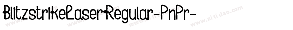 BlitzstrikeLaserRegular-PnPr字体转换
