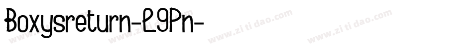 Boxysreturn-L9Pn字体转换