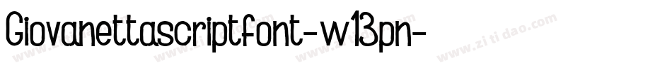 Giovanettascriptfont-w13pn字体转换