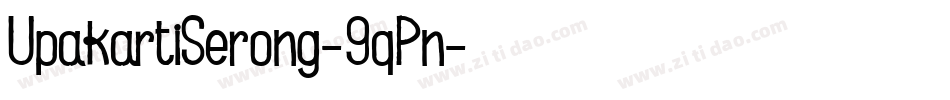 UpakartiSerong-9qPn字体转换