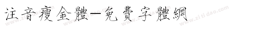 注音瘦金体字体转换