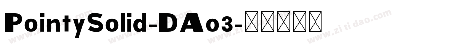 PointySolid-DAo3字体转换