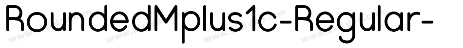 RoundedMplus1c-Regular字体转换