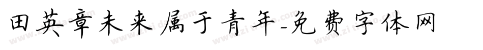 田英章未来属于青年字体转换