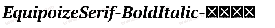 EquipoizeSerif-BoldItalic字体转换