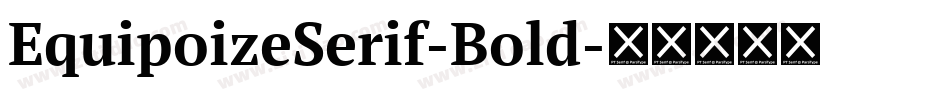 EquipoizeSerif-Bold字体转换