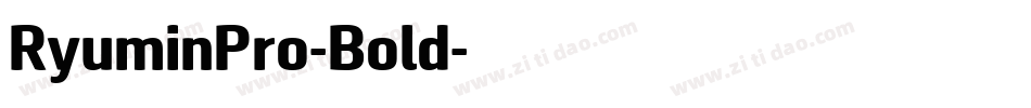 RyuminPro-Bold字体转换