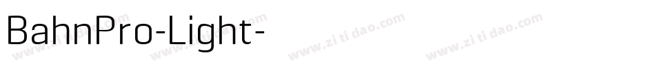 BahnPro-Light字体转换