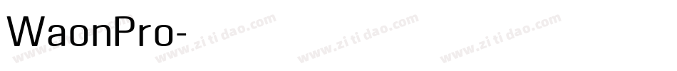 WaonPro字体转换