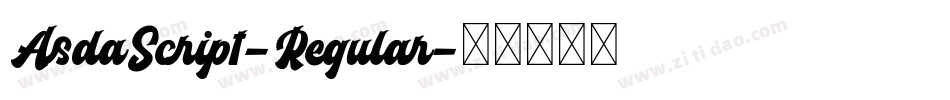 AsdaScript-Regular字体转换