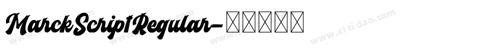MarckScriptRegular字体转换