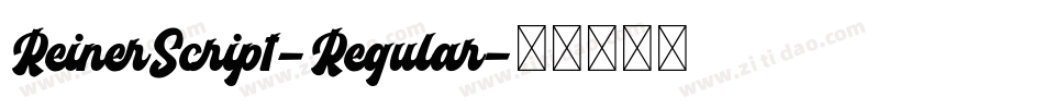 ReinerScript-Regular字体转换