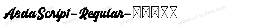 AsdaScript-Regular字体转换