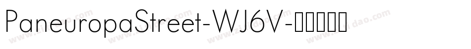 PaneuropaStreet-WJ6V字体转换