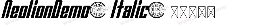NeolionDemo-Italic字体转换