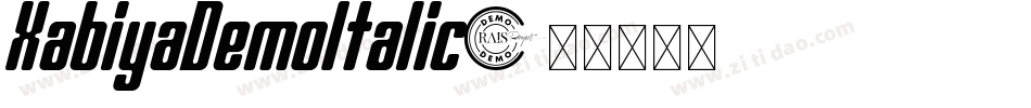 XabiyaDemoItalic字体转换