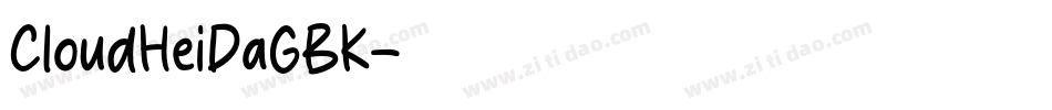 CloudHeiDaGBK字体转换
