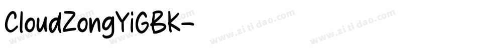 CloudZongYiGBK字体转换