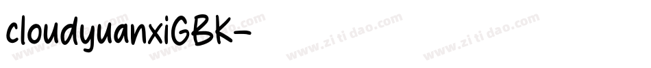 cloudyuanxiGBK字体转换