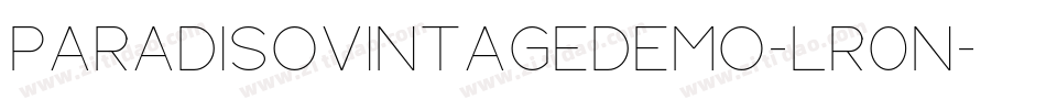 ParadisoVintageDemo-Lr0n字体转换