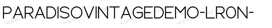 ParadisoVintageDemo-Lr0n字体转换
