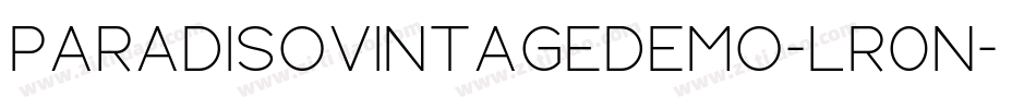 ParadisoVintageDemo-Lr0n字体转换