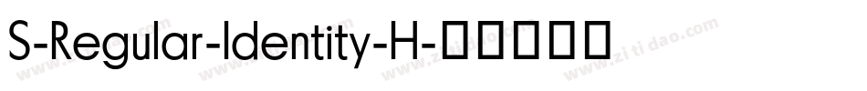S-Regular-Identity-H字体转换 S-Regular-Identity-H字体转换