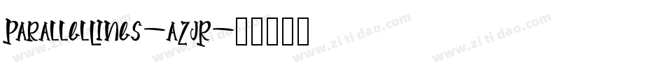 ParallelLines-aZjR字体转换