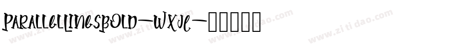 ParallelLinesBold-WXjE字体转换