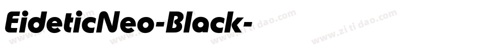 EideticNeo-Black字体转换