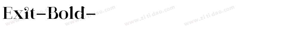 Exit-Bold字体转换