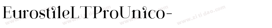EurostileLTProUnico字体转换