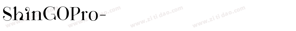 ShinGOPro字体转换
