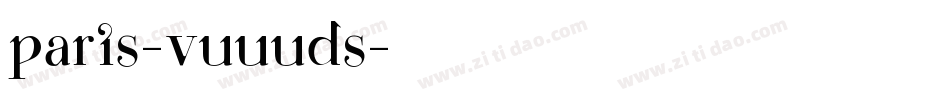 paris-vuuuds字体转换