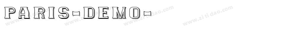 Paris-demo字体转换