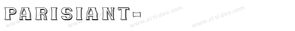 ParisianT字体转换