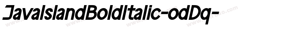 JavaIslandBoldItalic-odDq字体转换