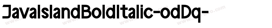 JavaIslandBoldItalic-odDq字体转换