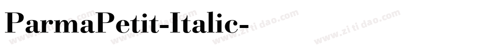 ParmaPetit-Italic字体转换