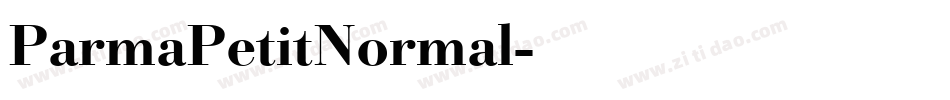 ParmaPetitNormal字体转换
