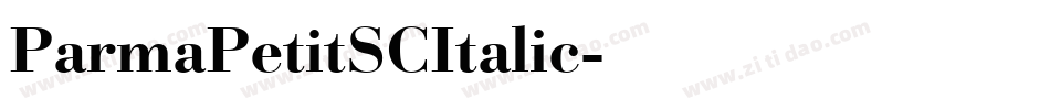 ParmaPetitSCItalic字体转换
