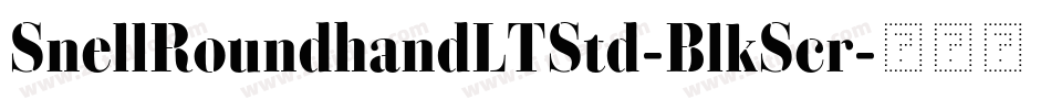 SnellRoundhandLTStd-BlkScr字体转换