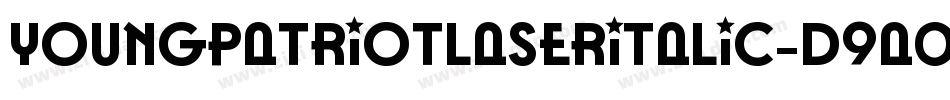 YoungPatriotLaserItalic-d9A0x字体转换