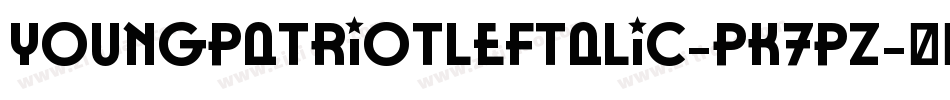YoungPatriotLeftalic-PK7PZ字体转换
